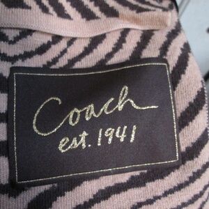 new COACH women's brown MOSAIC design 62" x 11"